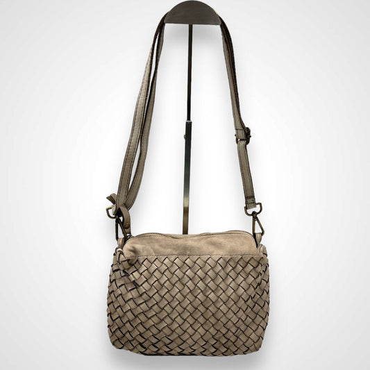 Geflochtene Umhängetasche, Premium Leder, Crossbody Bag, Schultertasche, Ledertasche, Messenger Bag, gewebte Tasche, Vintage, Farbauswahl