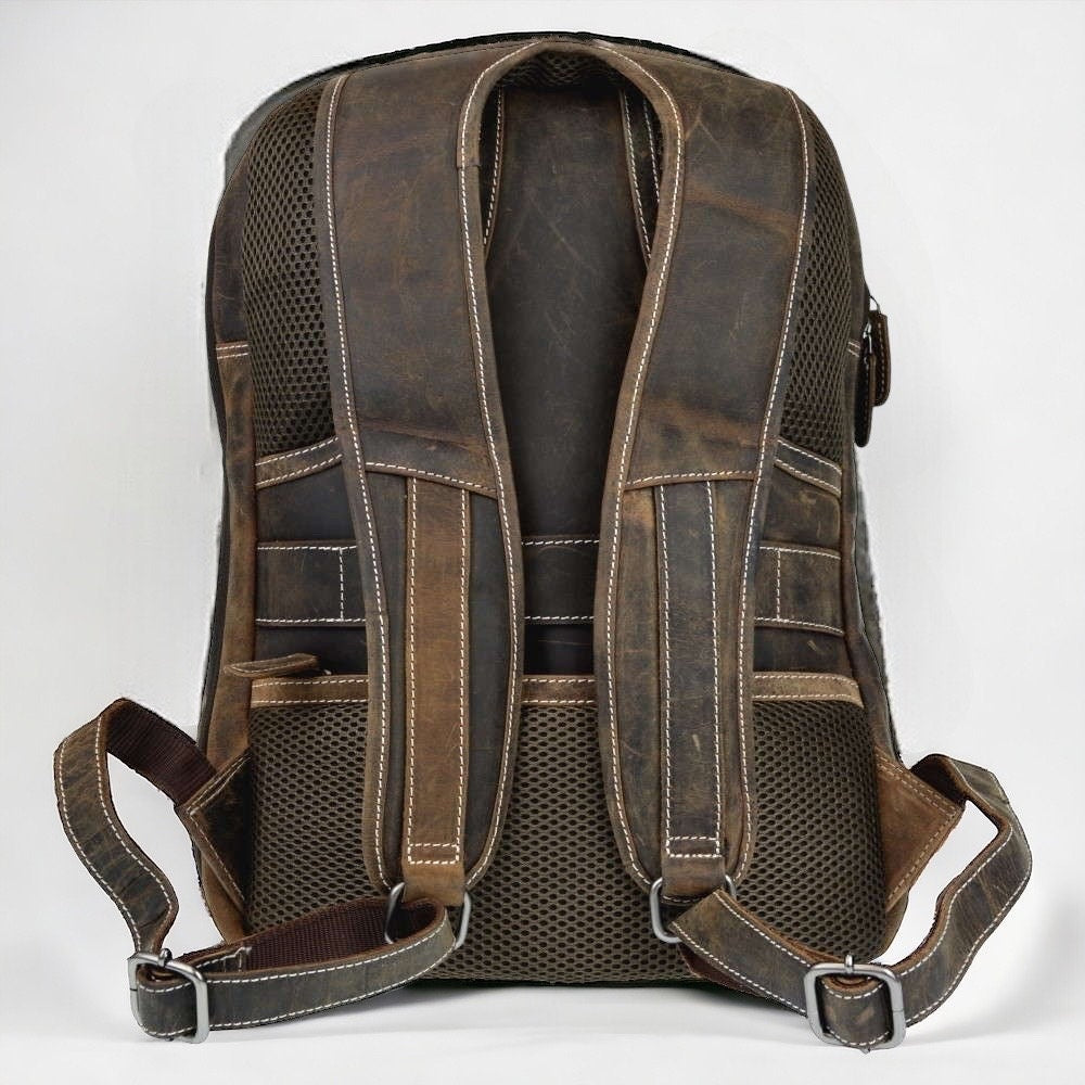 Vintage Leder Rucksack | Hunterleder | Laptoptasche| Wanderrucksack | Reisetasche | Hipster Rucksack