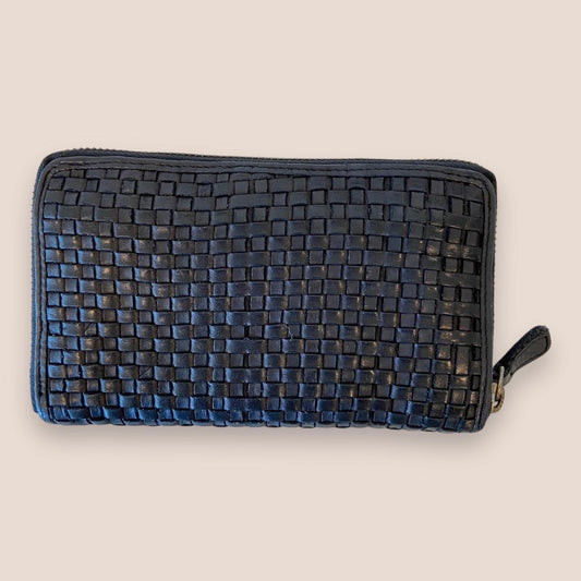 Geflochtenes Portemonnaie aus Waschleder , Geldbörse Premium Leder, Münzfach, Geldbeutel Leder, Brieftasche Damen, Geschenkidee