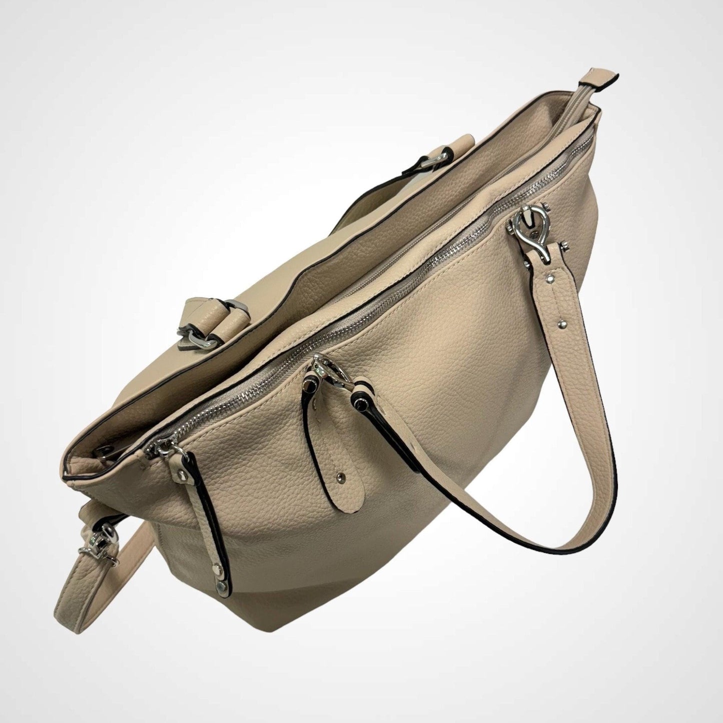 Damen Shopper Tasche XXL – Große Arbeitstasche VEGAN mit vielen Fächern