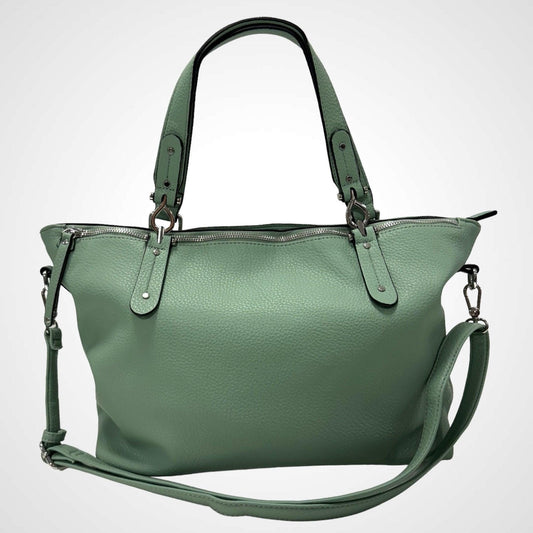 Damen Shopper Tasche XXL – Große Arbeitstasche VEGAN mit vielen Fächern