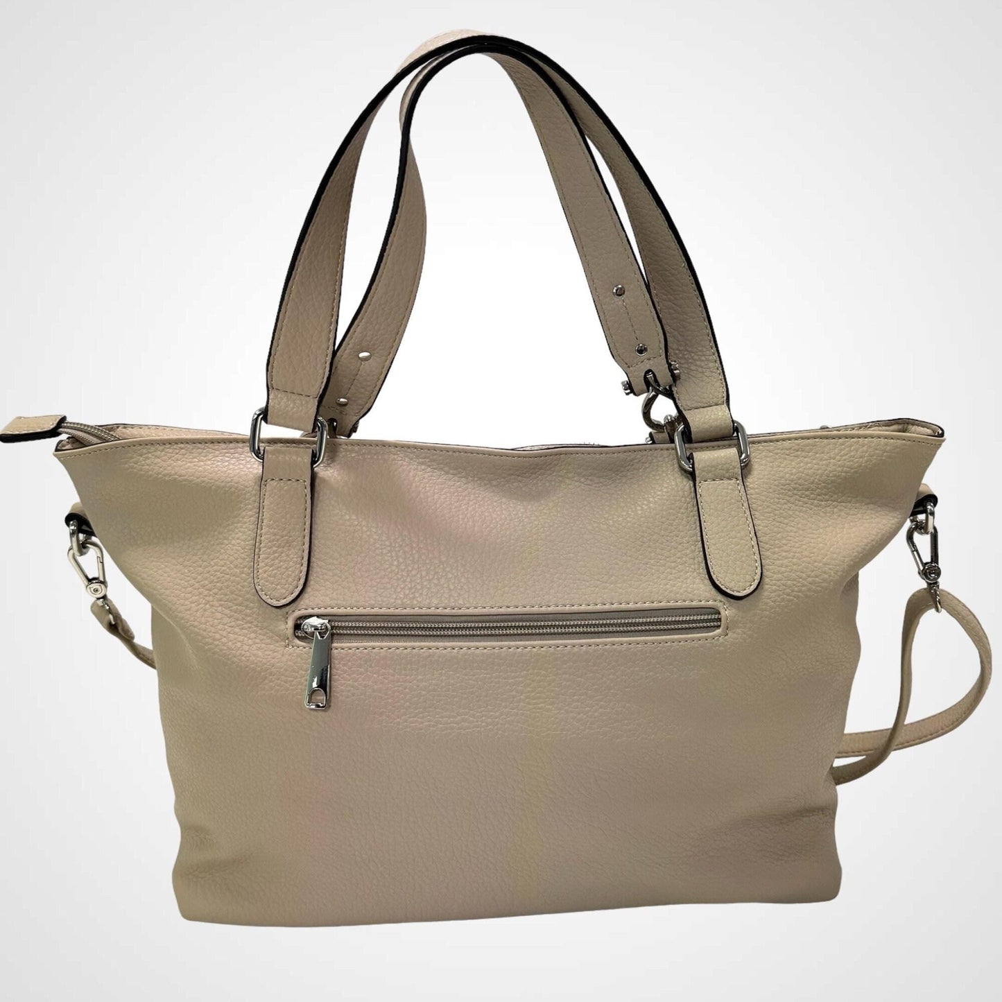 Damen Shopper Tasche XXL – Große Arbeitstasche VEGAN mit vielen Fächern