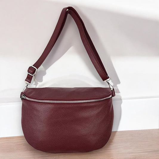 Crossbody Bag Leder, Crossbag damen, Bauchtasche groß, Leder Umhängetasche, Cross Body bag, Ledertasche, Leder Bauchtasche, Gürteltaschen, L
