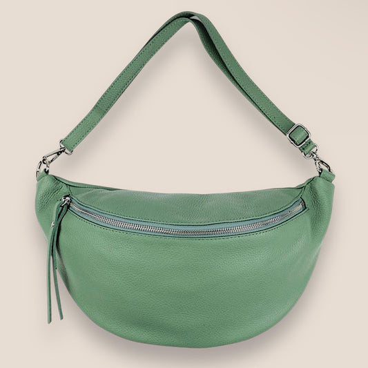 XL Leder Crossbody Bag, Crossbag Leder, Bauchtasche groß, Umhängetasche,Cross Body bag, Ledertasche, Leder Bauchtasche