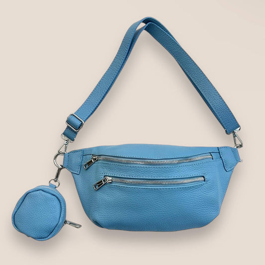 Crossbody Bag aus Leder, Bauchtasche , Crossbody-taschen , Umhängetasche mit Portemonnaie, Cross Body bag, Ledertasche, Bauchtasche damen