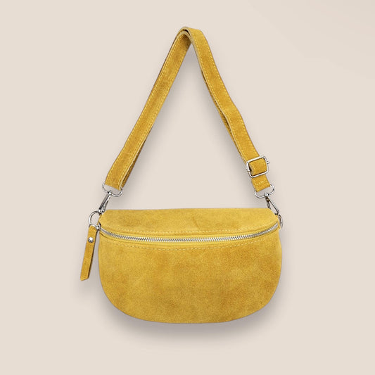 Wildleder Crossbody Bag, Veloursleder Tasche, Wildledertasche, Bauchtasche Damen, Umhängetasche, Crossbody-Tasche, Crossbody bag suede, M