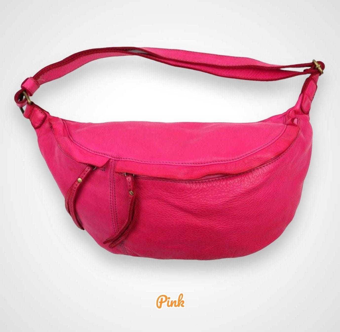 XXL Crossbody Bag, Premium Waschleder, Umhängetasche Damen, Crossbody Bag, Bauchtasche groß, gewaschenes Leder, Luxus Leder, Farbauswahl
