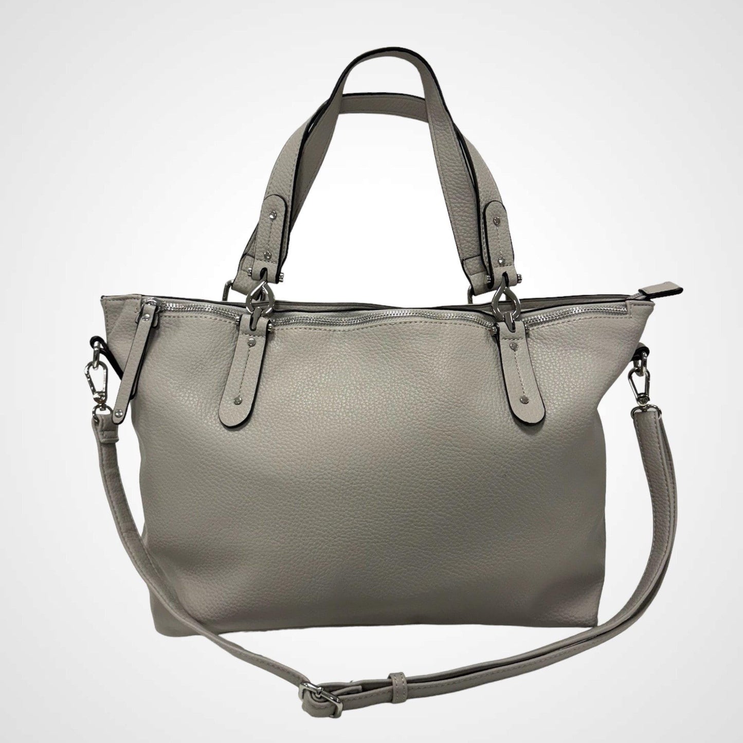 Damen Shopper Tasche XXL – Große Arbeitstasche VEGAN mit vielen Fächern
