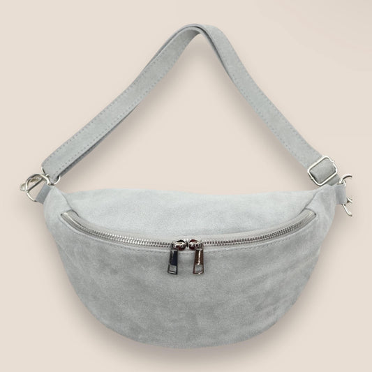 Wildleder Crossbody Bag, Veloursleder, Wildledertasche , XL Bauchtasche, Umhängetasche Damen, Crossbody-Tasche, Bauchtasche Velours, Herbst
