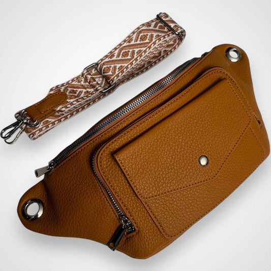 Crossbody Tasche Damen Medium – Bauchtasche mit mehreren Fächern