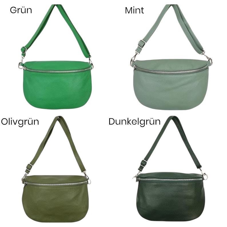 Damen Leder Crossbody Tasche L – Bauchtasche & Umhängetasche Echtleder
