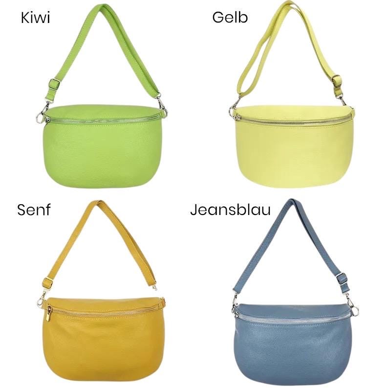 Damen Leder Crossbody Tasche L – Bauchtasche & Umhängetasche Echtleder