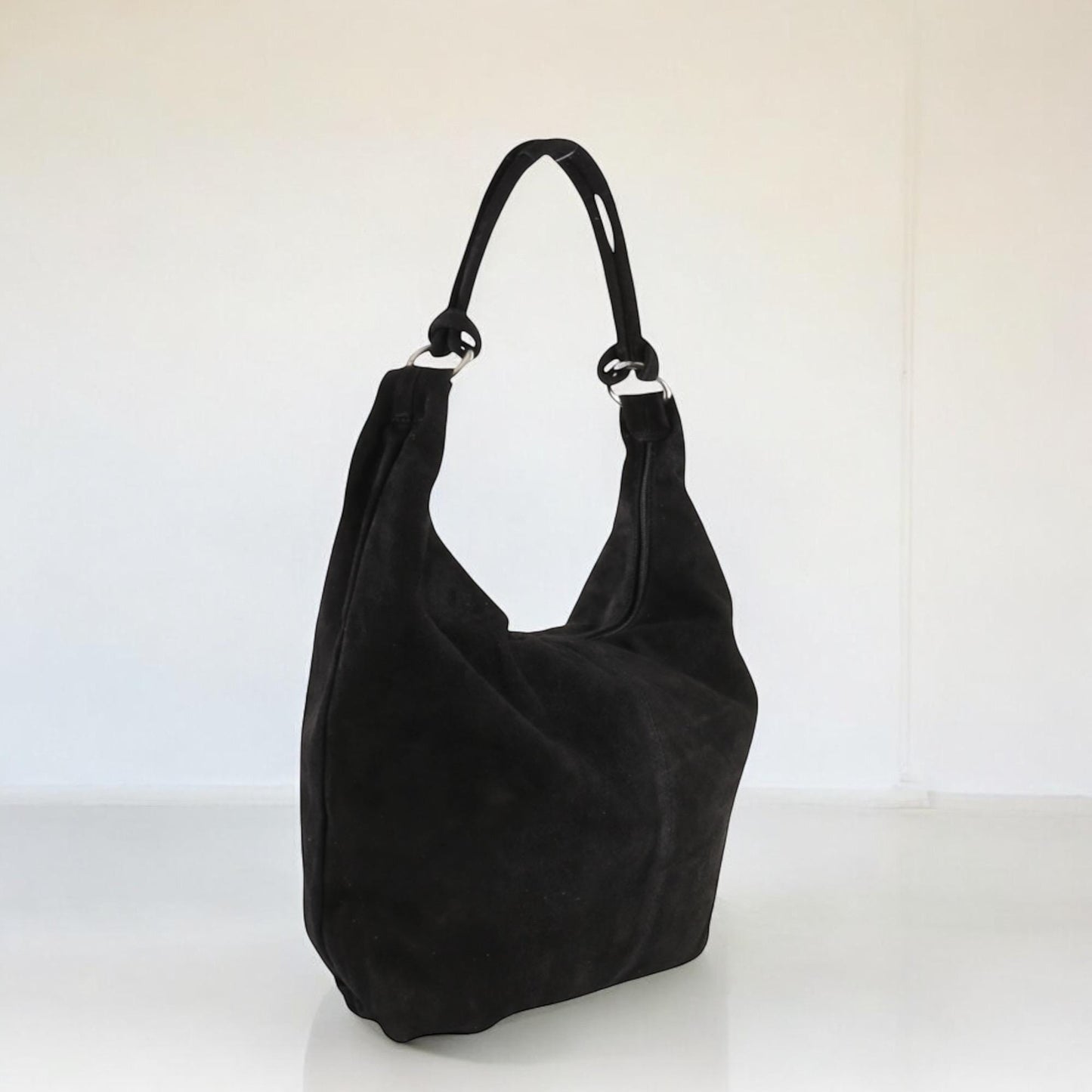 Damen Wildleder Shopper Tasche Groß Schultertasche Hobo Bag Echtleder