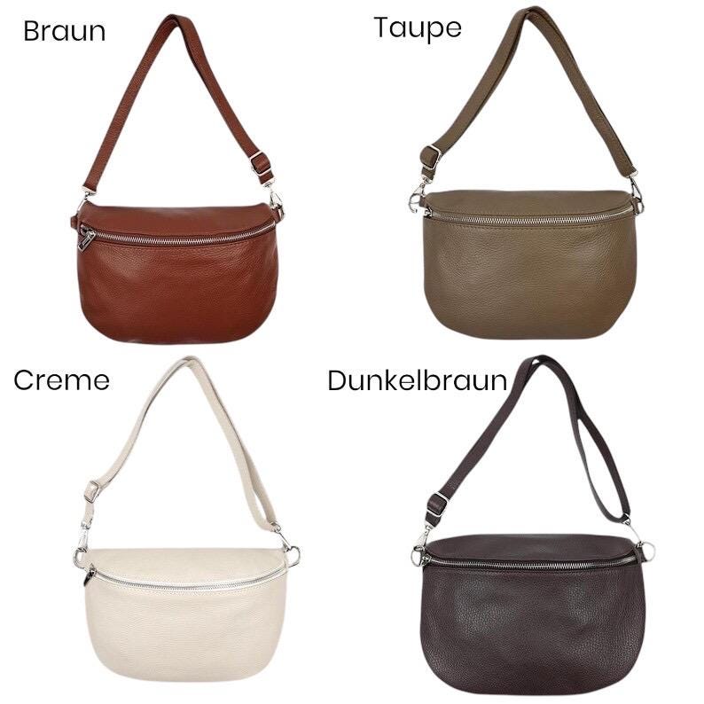 Damen Leder Crossbody Tasche L – Bauchtasche & Umhängetasche Echtleder