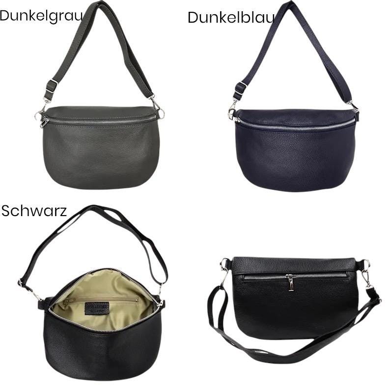 Damen Leder Crossbody Tasche L – Bauchtasche & Umhängetasche Echtleder
