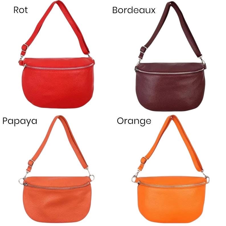 Damen Leder Crossbody Tasche L – Bauchtasche & Umhängetasche Echtleder