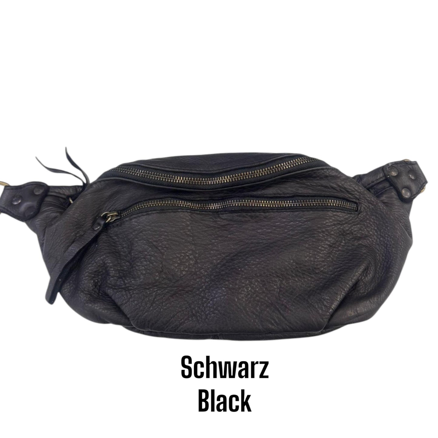 weiche Bauchtasche Leder, Premium Waschleder, Crossbody Bag, Bauchtasche, Umhängetasche mit Portemonnaie, gewaschenes Leder | Farbauswahl