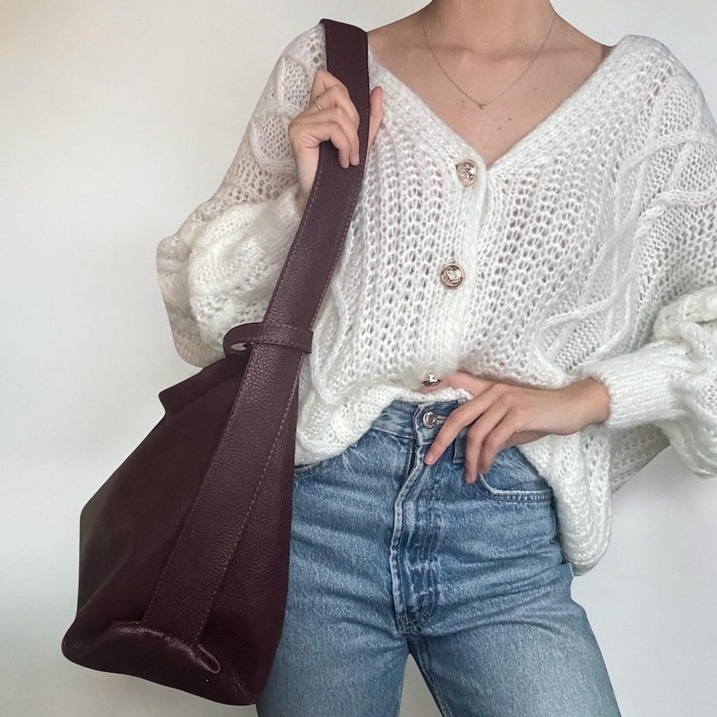 Damen 3-in-1 Ledertasche Echtleder – Rucksack, Schultertasche & Crossbody