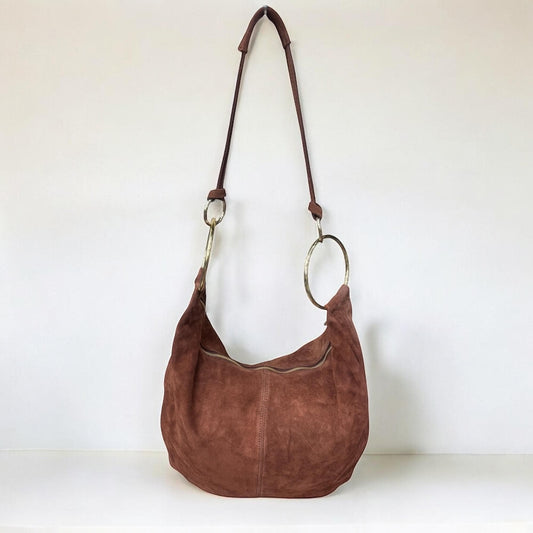 Wildleder Schultertasche, Wildledertasche, Shopper, Tasche aus Wildleder, Wildleder Tasche, Hobo Bag, Tote Bag, Slouchy Bag, Umhängetasche