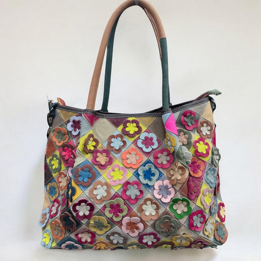 FLORA Handtasche aus geflochtenem Leder,Crossbody Bag, Handtasche damen,Umhängetasche,Ledertasche, Tote Bag, Schultertasche, Hobotasche, XL