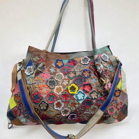 FLORA Handtasche aus geflochtenem Leder,Crossbody Bag, Handtasche damen,Umhängetasche,Ledertasche, Tote Bag, Schultertasche, Hobotasche, XXL
