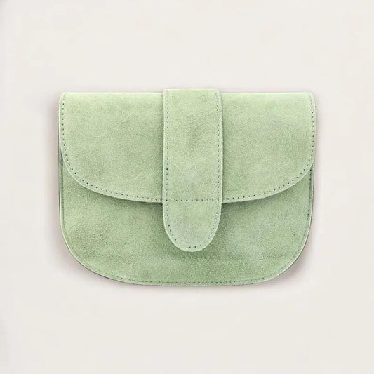 Damen Wildleder Umhängetasche Rund – Crossbody Tasche mit Farbwahl