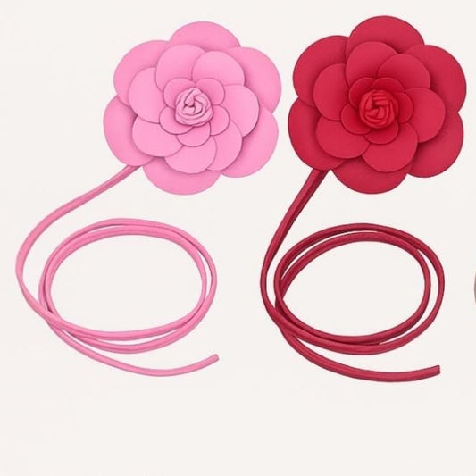 Leder Bindegürtel Blume, Taillengürtel, Obi Gürtel, Echtleder Rose, handgemachter Gürtel, Onesize, Eyecatcher Gürtel,Leder Rose, Farbauswahl