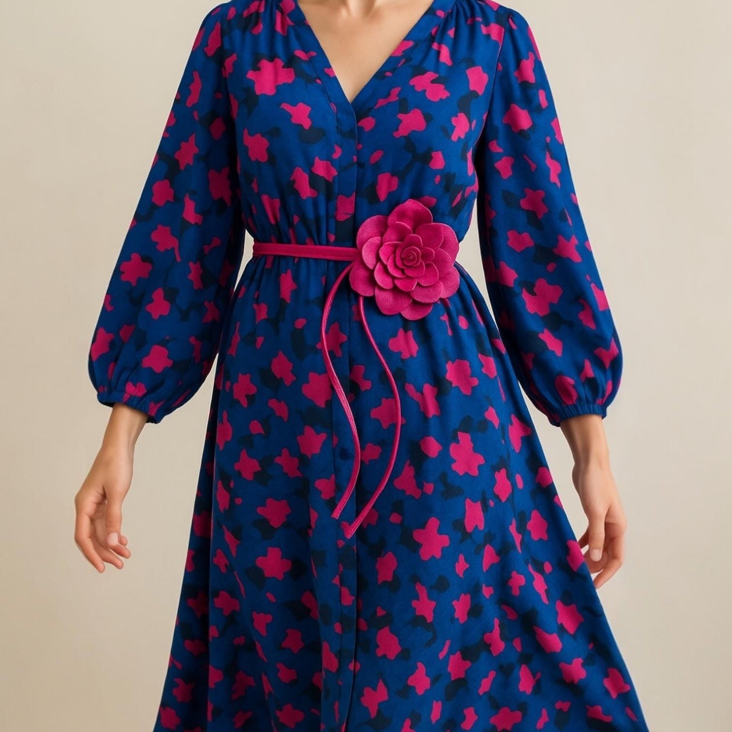 Leder Bindegürtel Blume Echtleder – Taillengürtel Obi Gürtel Onesize