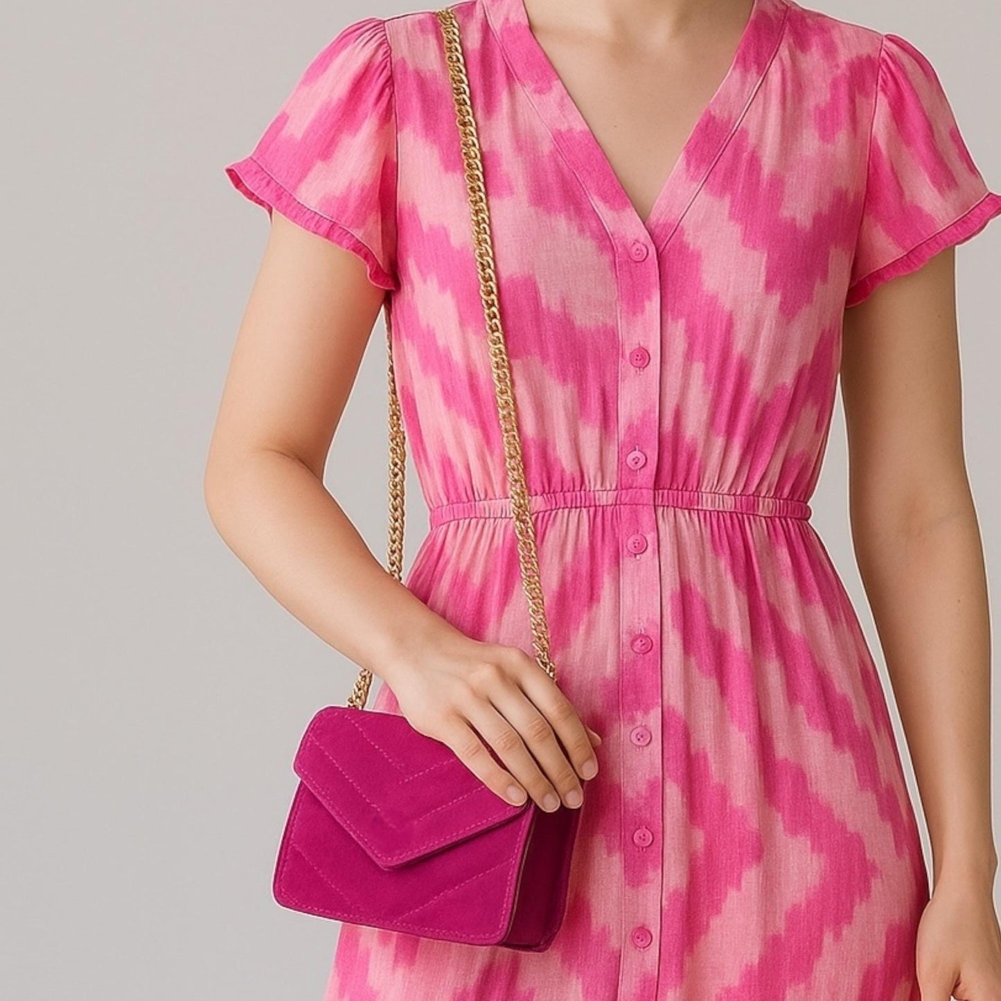 Wildleder Clutch, Ledertasche, Crossbody Bag Damen, Crossbag Veloursleder, Schultertasche, Crossbag, Wildledertasche, Wildleder Tasche, Pink