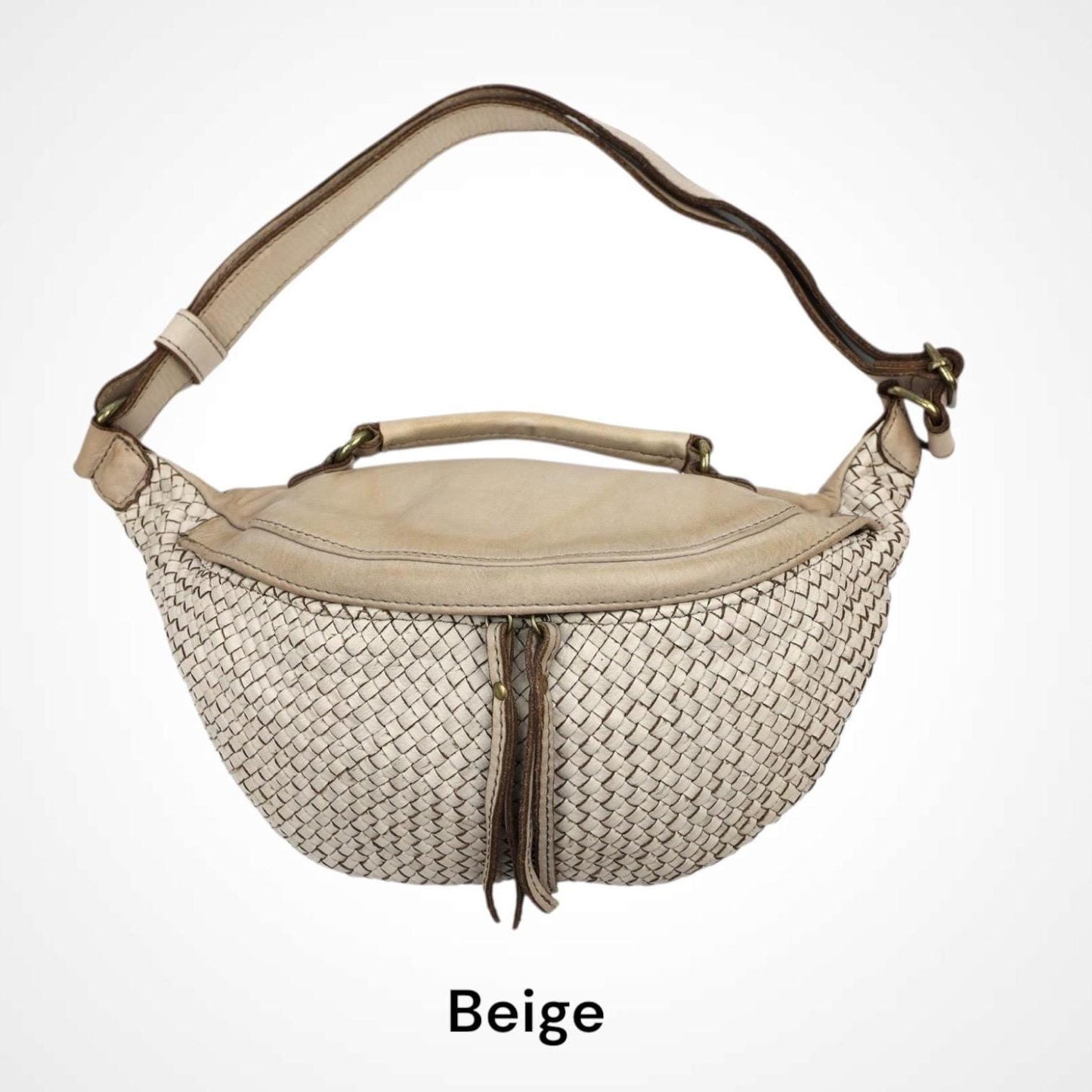 Damen Bauchtasche Leder – Crossbody Tasche Italienisches Kalbsleder