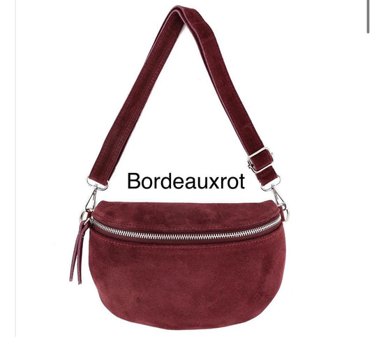 Damen Bauchtasche Wildleder – Crossbody Tasche Veloursleder