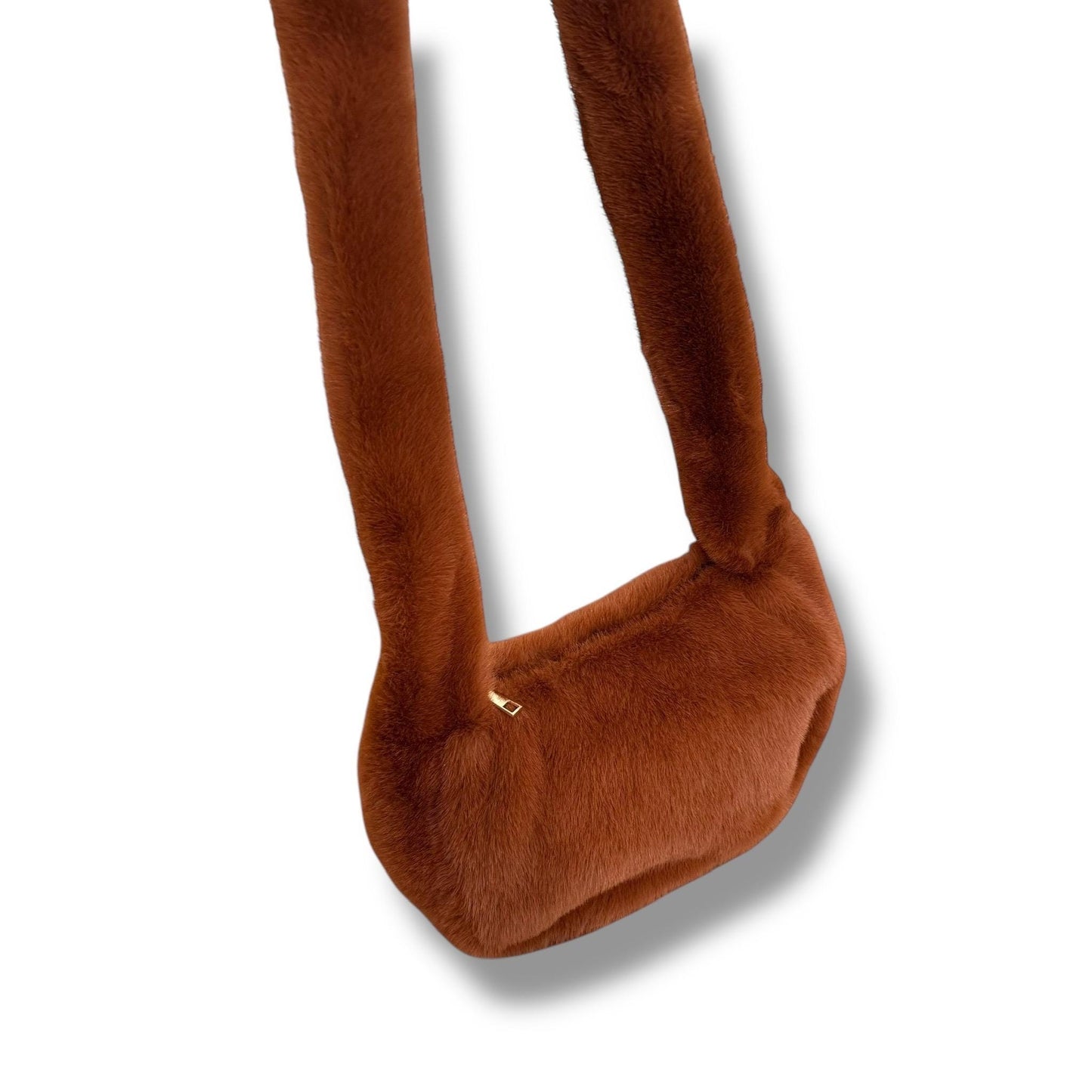 Teddy Tasche Damen Crossbody Braun – Flauschige Plüsch Umhängetasche Vega