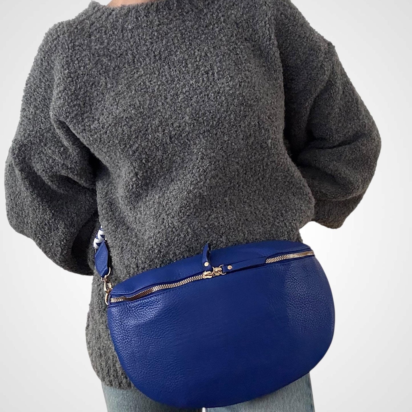 Damen Crossbody Tasche Groß Royalblau – Umhängetasche Blau VEGAN