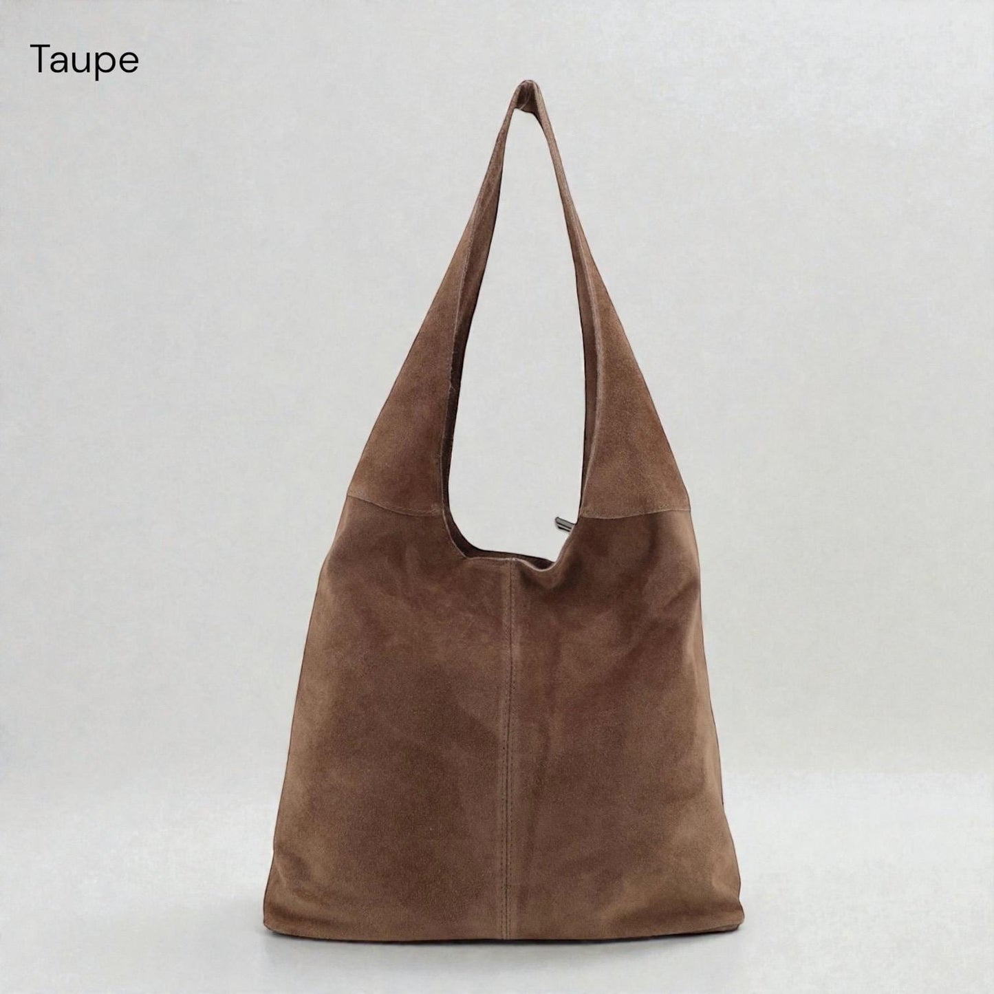Damen Wildleder Shopper Tasche – Große Schultertasche mit Reißverschluss