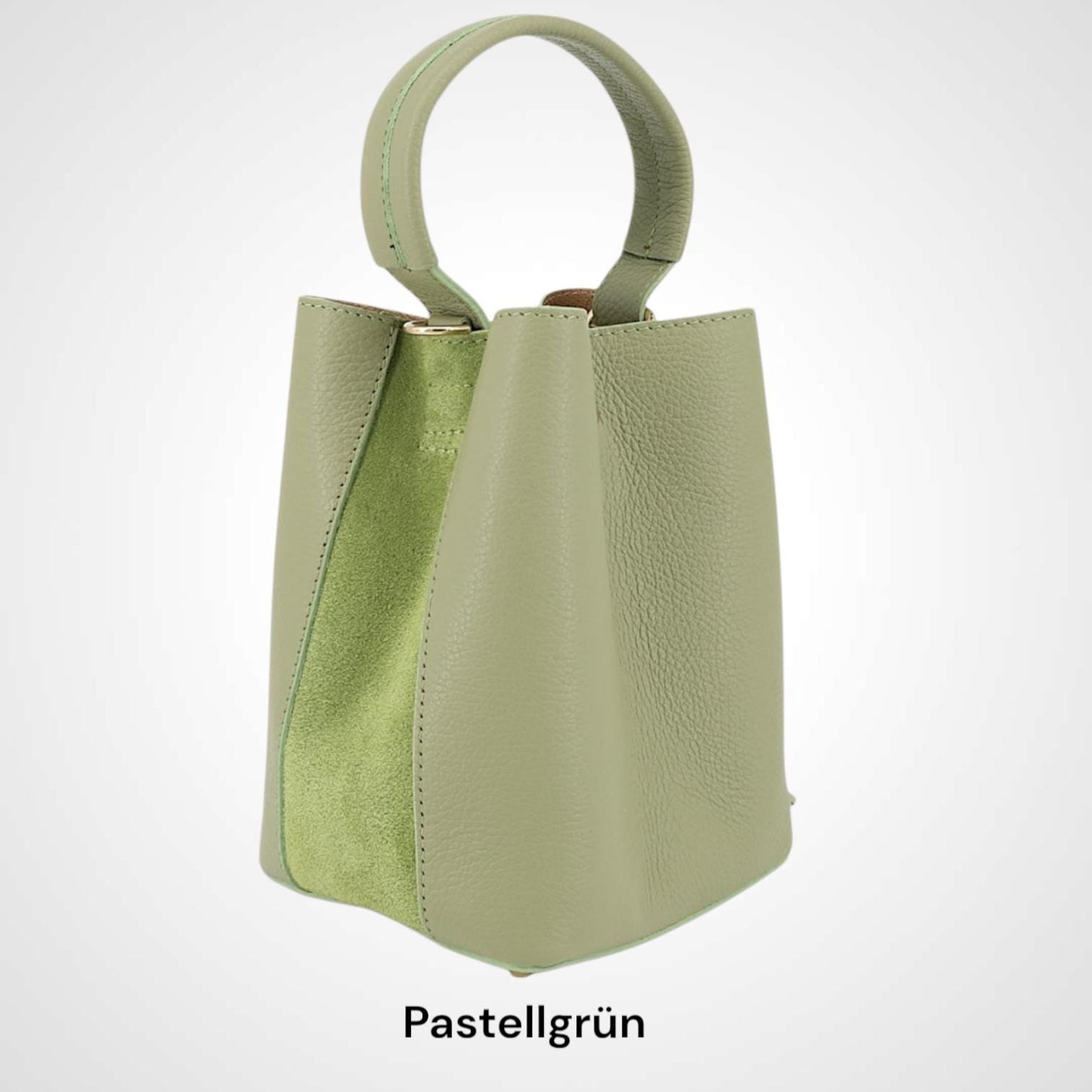 Damen Leder Beuteltasche – Bucket Bag Mini & Crossbody Echtleder