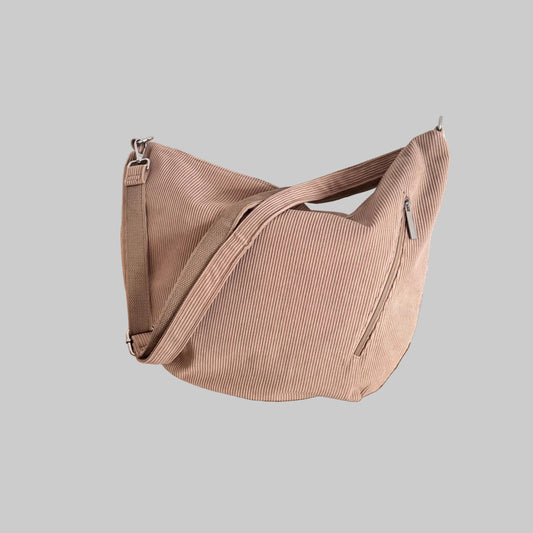 Damen Bauchtasche Cord XXL – Crossbody Tasche Rosa Altrosa