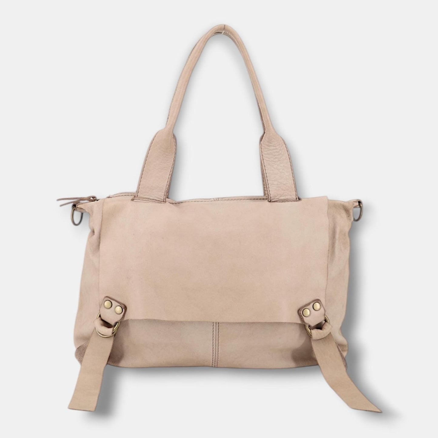 Damen Leder Handtasche – Gewaschenes Echtleder Schultertasche XL - Farbwahl