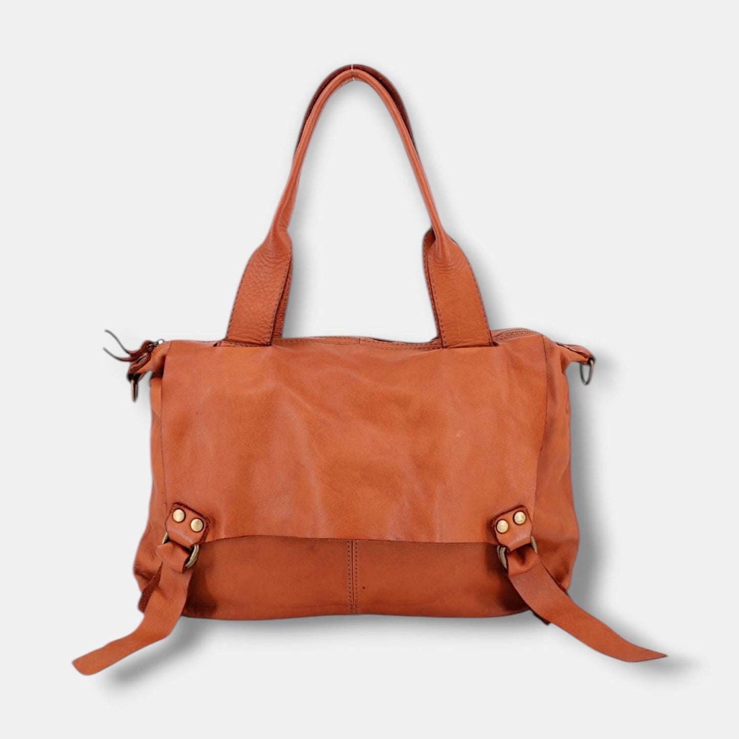 Damen Leder Handtasche – Gewaschenes Echtleder Schultertasche XL - Farbwahl