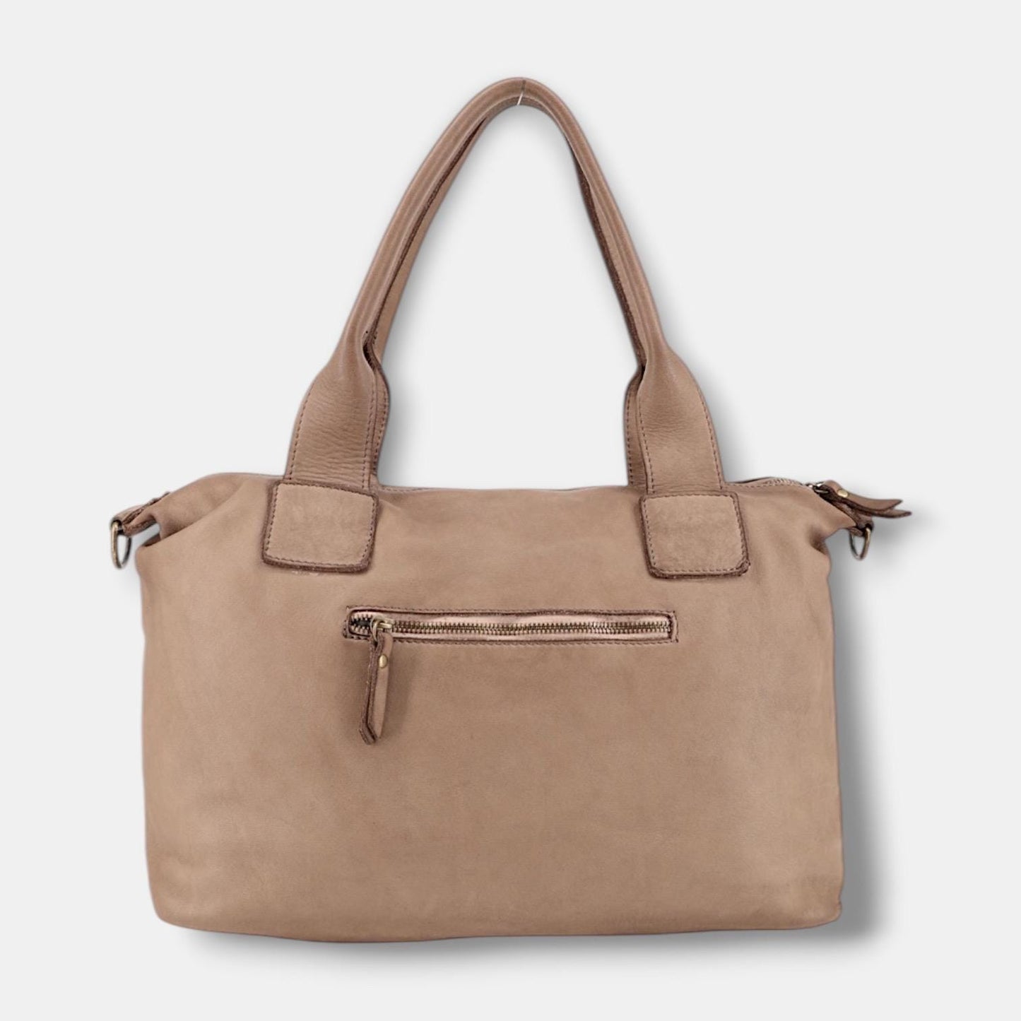 Damen Leder Handtasche – Gewaschenes Echtleder Schultertasche XL - Farbwahl