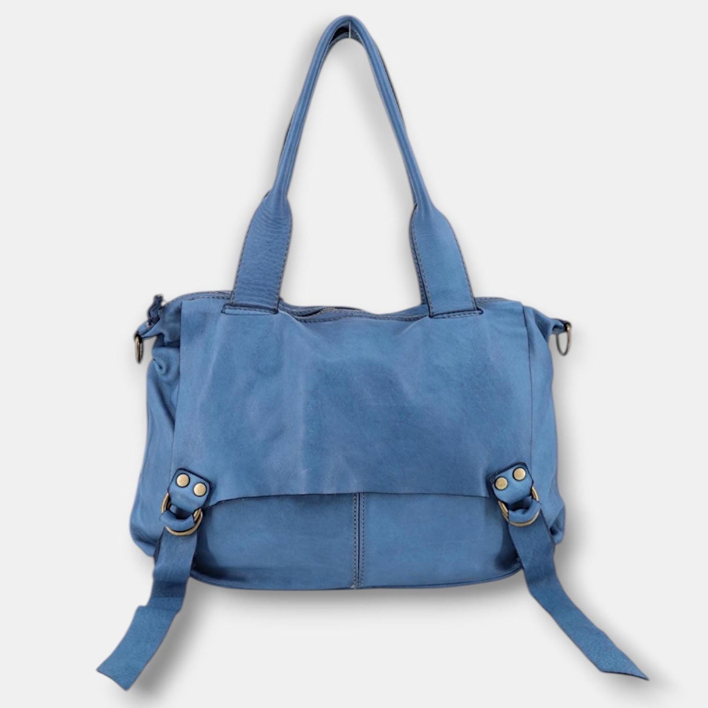 Damen Leder Handtasche – Gewaschenes Echtleder Schultertasche XL - Farbwahl