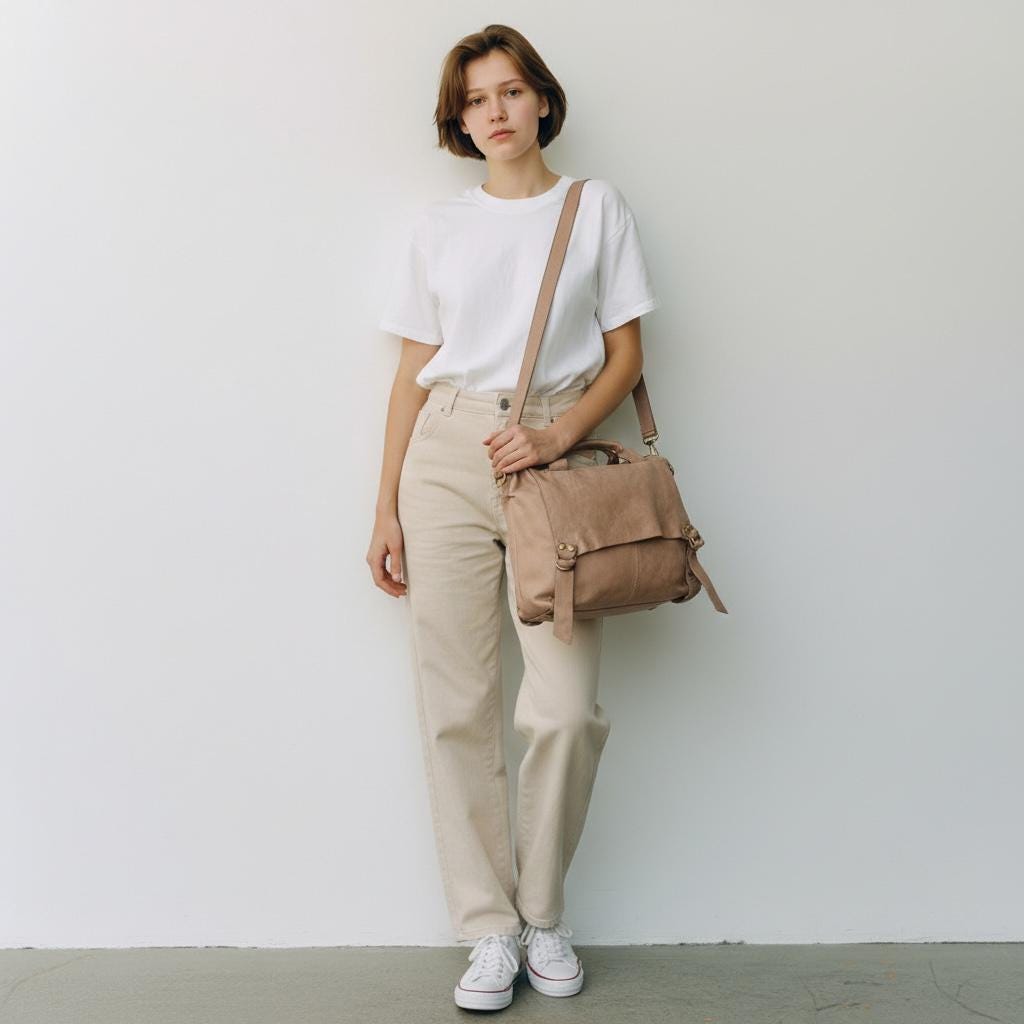 Damen Leder Handtasche – Gewaschenes Echtleder Schultertasche XL - Farbwahl