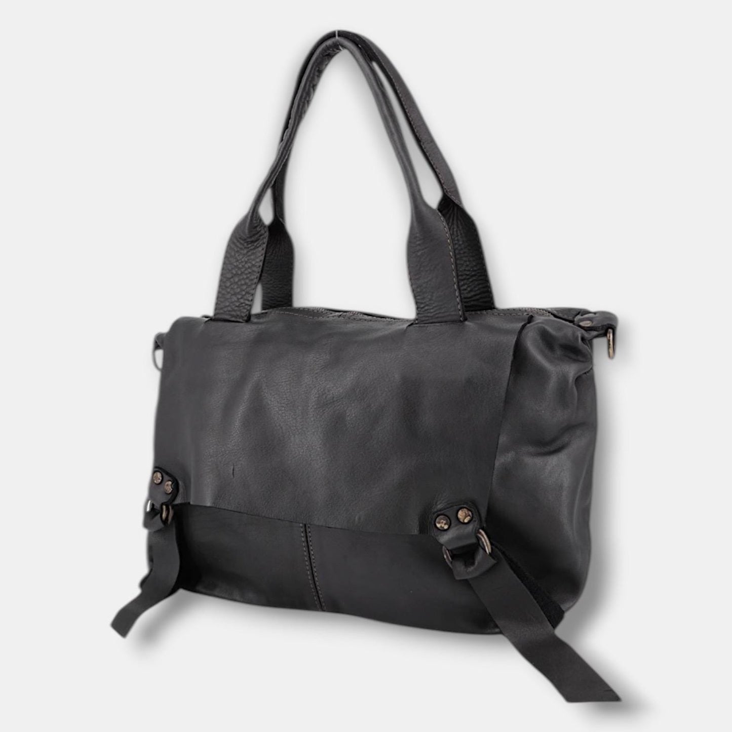 Damen Leder Handtasche – Gewaschenes Echtleder Schultertasche XL - Farbwahl